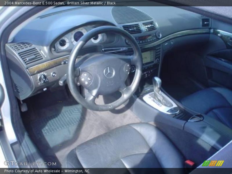 Brilliant Silver Metallic / Black 2004 Mercedes-Benz E 500 Sedan