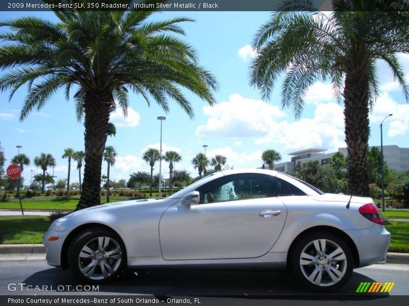 Iridium Silver Metallic / Black 2009 Mercedes-Benz SLK 350 Roadster