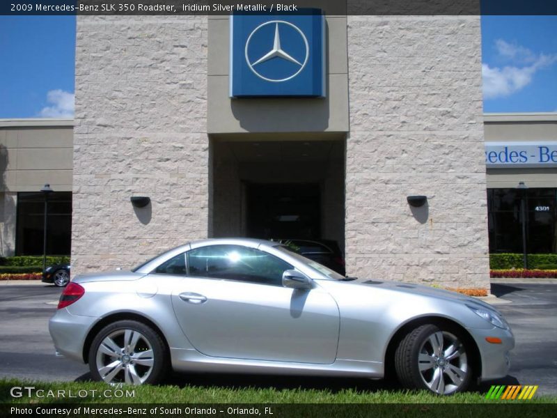 Iridium Silver Metallic / Black 2009 Mercedes-Benz SLK 350 Roadster