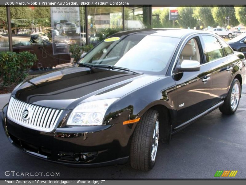 Black / Medium Light Stone 2008 Mercury Sable Premier AWD Sedan