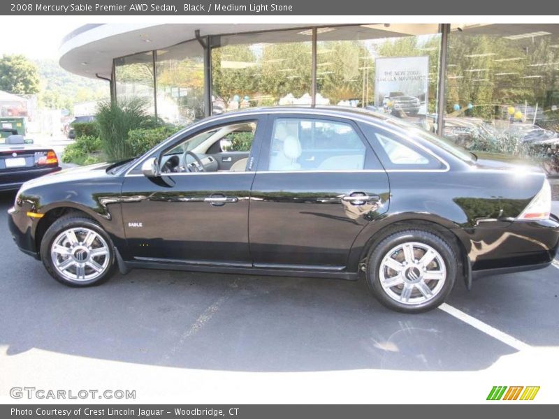 Black / Medium Light Stone 2008 Mercury Sable Premier AWD Sedan