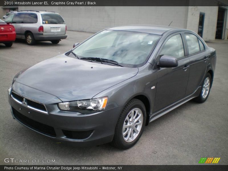 Graphite Gray Pearl / Black 2010 Mitsubishi Lancer ES