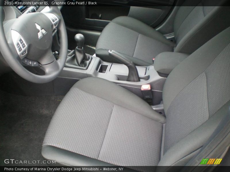 Graphite Gray Pearl / Black 2010 Mitsubishi Lancer ES