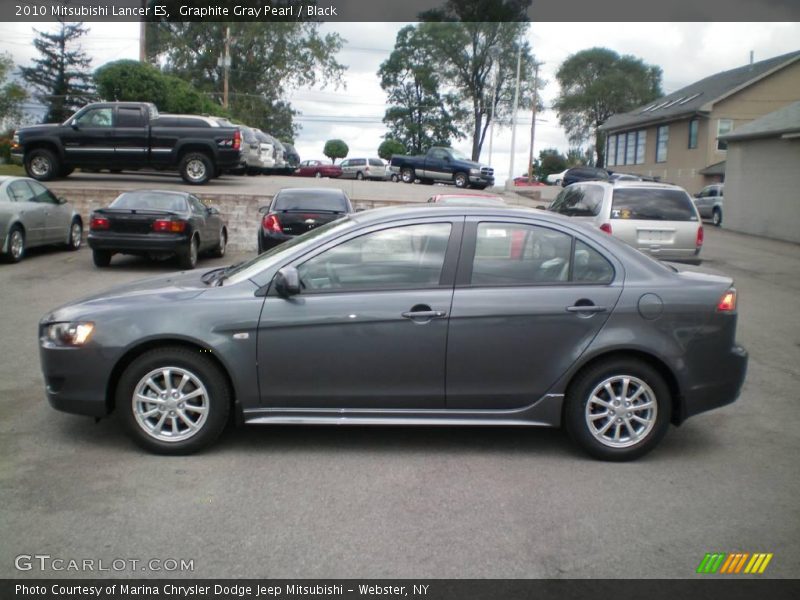 Graphite Gray Pearl / Black 2010 Mitsubishi Lancer ES