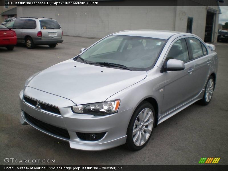 Apex Silver Metallic / Black 2010 Mitsubishi Lancer GTS