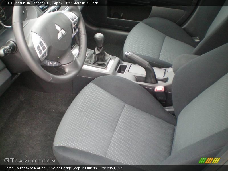 Apex Silver Metallic / Black 2010 Mitsubishi Lancer GTS