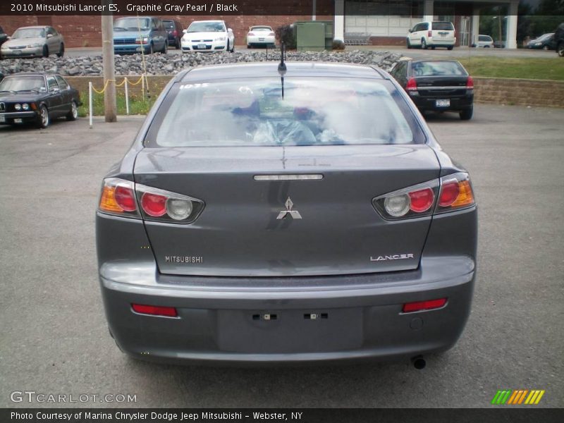 Graphite Gray Pearl / Black 2010 Mitsubishi Lancer ES