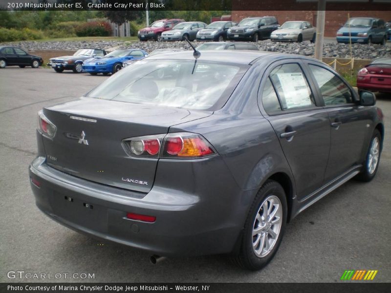 Graphite Gray Pearl / Black 2010 Mitsubishi Lancer ES