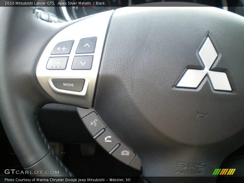 Apex Silver Metallic / Black 2010 Mitsubishi Lancer GTS