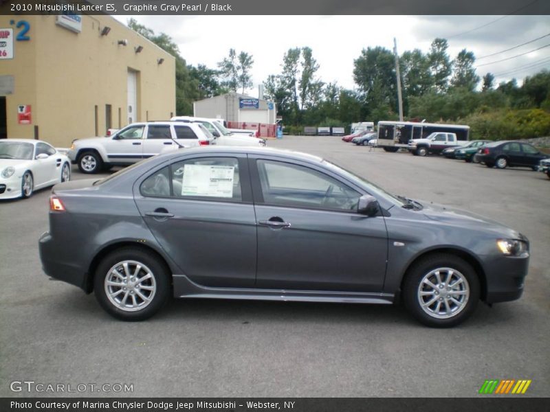 Graphite Gray Pearl / Black 2010 Mitsubishi Lancer ES