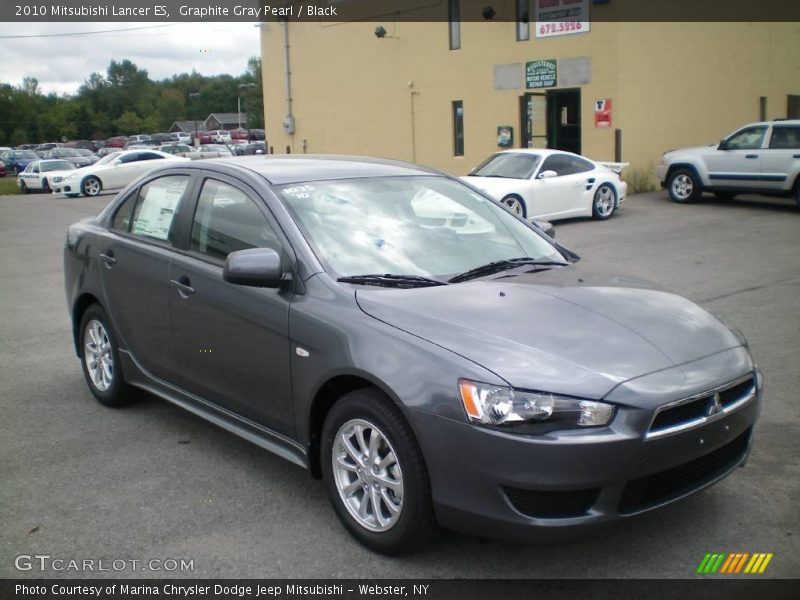 Graphite Gray Pearl / Black 2010 Mitsubishi Lancer ES