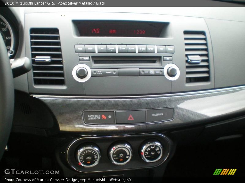 Apex Silver Metallic / Black 2010 Mitsubishi Lancer GTS