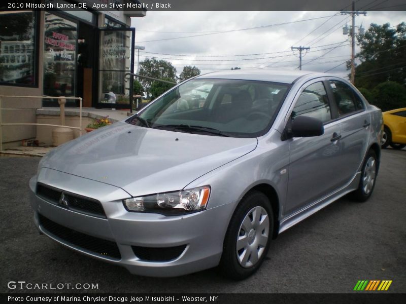 Apex Silver Metallic / Black 2010 Mitsubishi Lancer DE