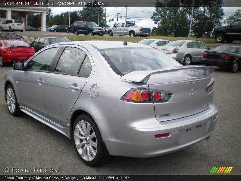 Apex Silver Metallic / Black 2010 Mitsubishi Lancer GTS