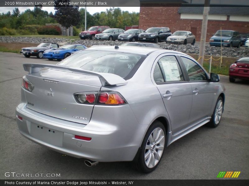 Apex Silver Metallic / Black 2010 Mitsubishi Lancer GTS