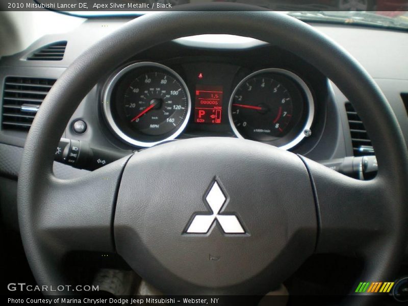 Apex Silver Metallic / Black 2010 Mitsubishi Lancer DE