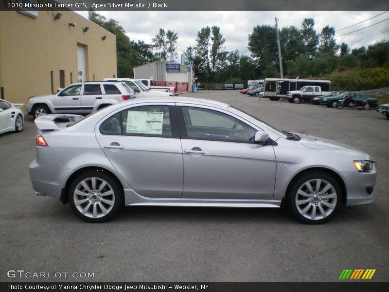 Apex Silver Metallic / Black 2010 Mitsubishi Lancer GTS