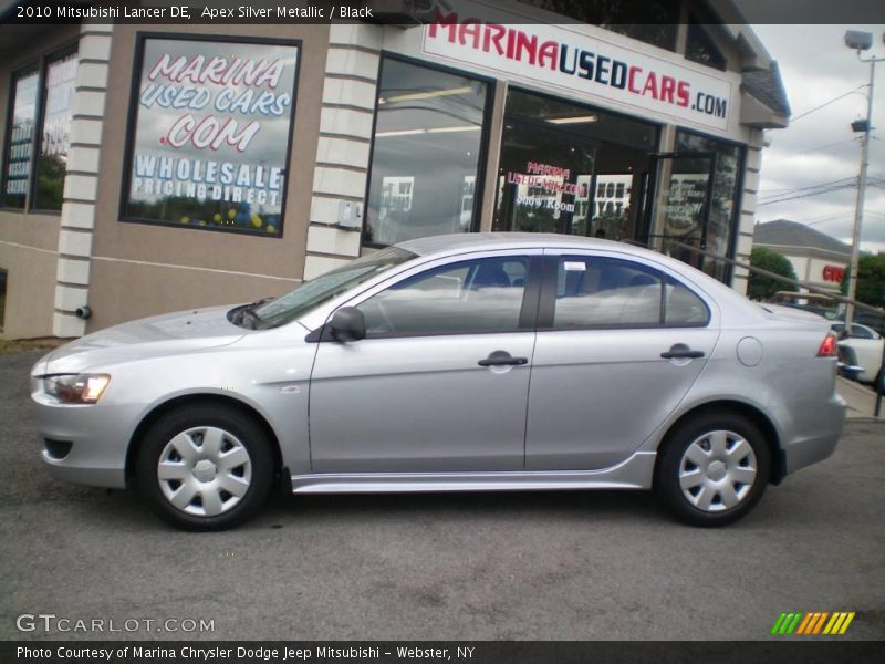 Apex Silver Metallic / Black 2010 Mitsubishi Lancer DE