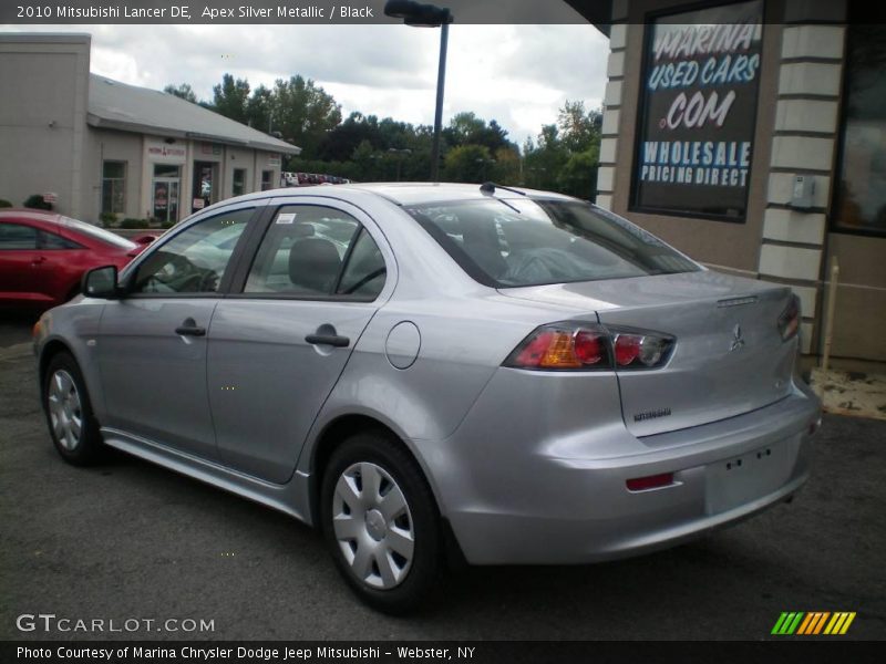 Apex Silver Metallic / Black 2010 Mitsubishi Lancer DE