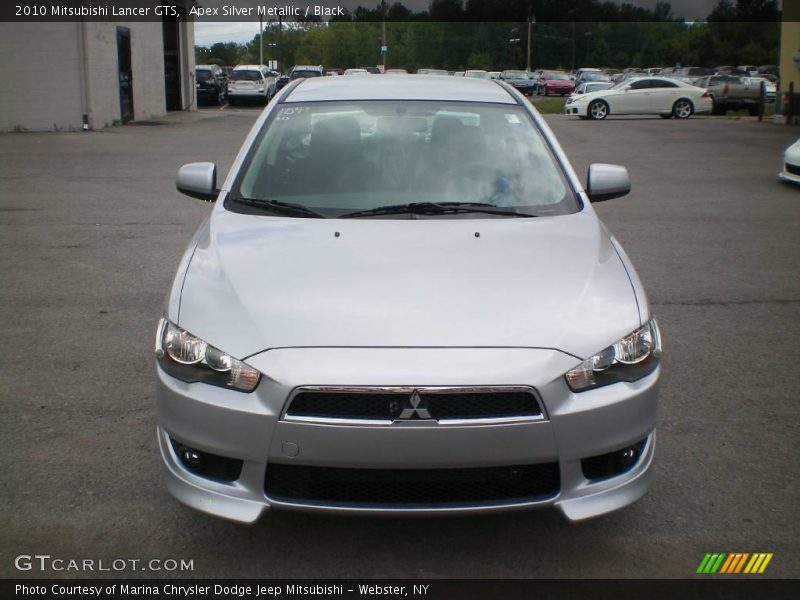 Apex Silver Metallic / Black 2010 Mitsubishi Lancer GTS