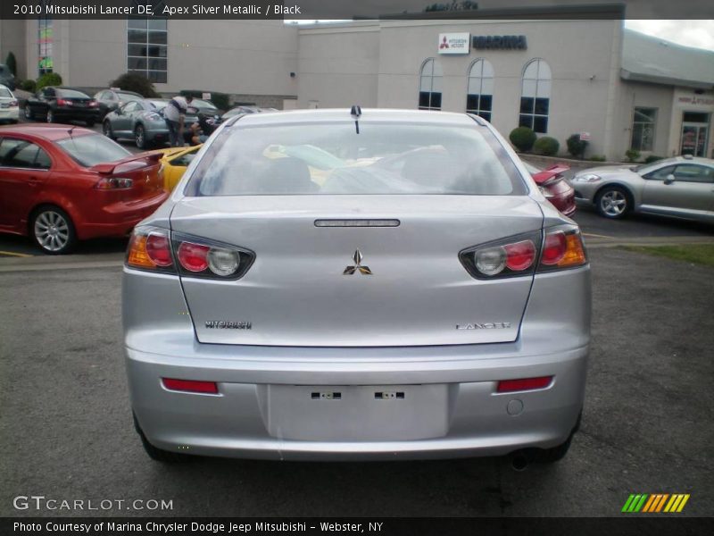 Apex Silver Metallic / Black 2010 Mitsubishi Lancer DE