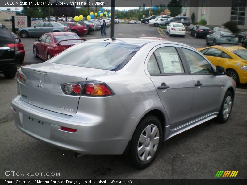 Apex Silver Metallic / Black 2010 Mitsubishi Lancer DE