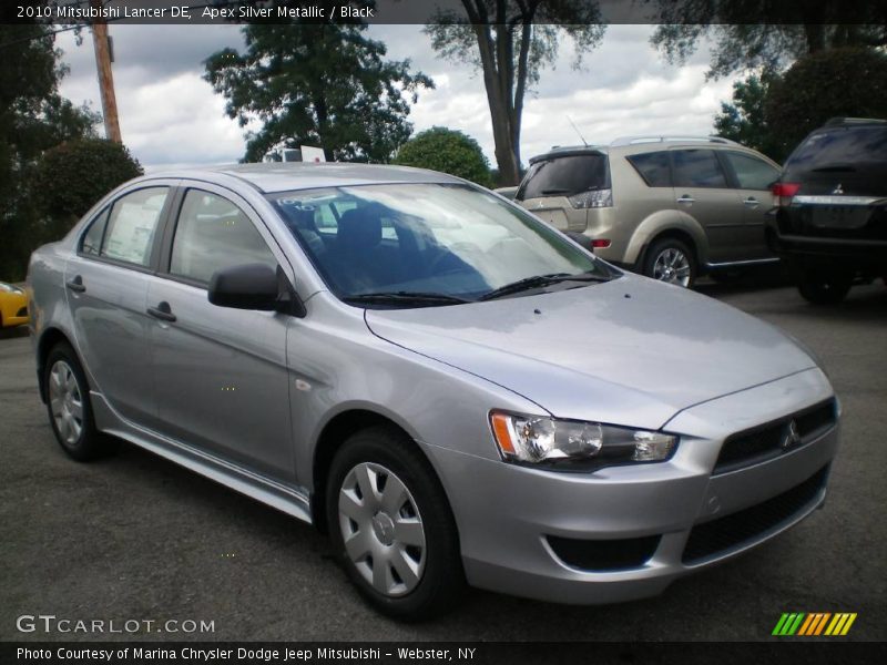 Apex Silver Metallic / Black 2010 Mitsubishi Lancer DE