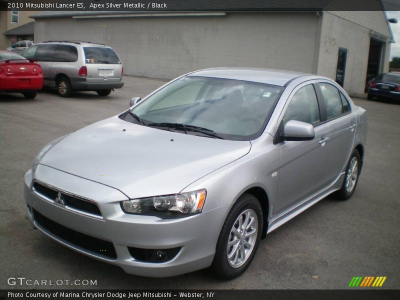 Apex Silver Metallic / Black 2010 Mitsubishi Lancer ES