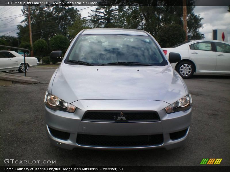 Apex Silver Metallic / Black 2010 Mitsubishi Lancer DE