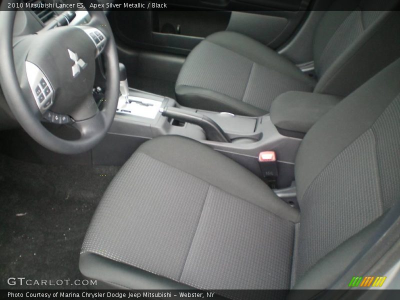 Apex Silver Metallic / Black 2010 Mitsubishi Lancer ES