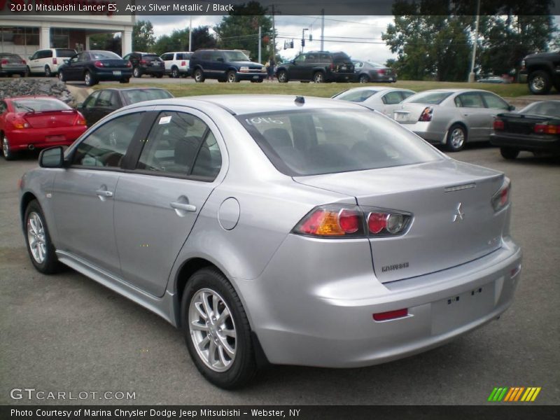 Apex Silver Metallic / Black 2010 Mitsubishi Lancer ES