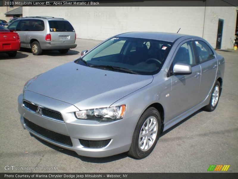 Apex Silver Metallic / Black 2010 Mitsubishi Lancer ES