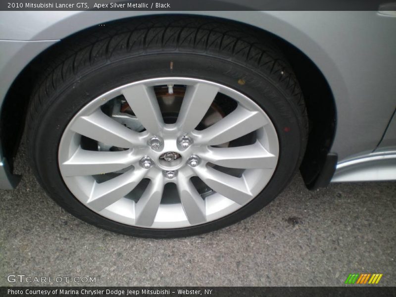 Apex Silver Metallic / Black 2010 Mitsubishi Lancer GTS
