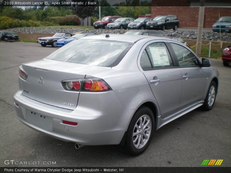 Apex Silver Metallic / Black 2010 Mitsubishi Lancer ES