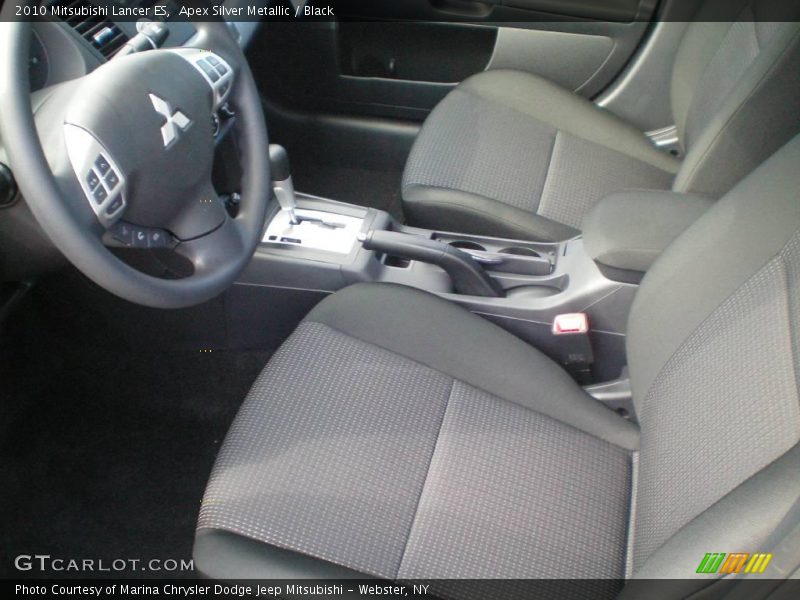 Apex Silver Metallic / Black 2010 Mitsubishi Lancer ES