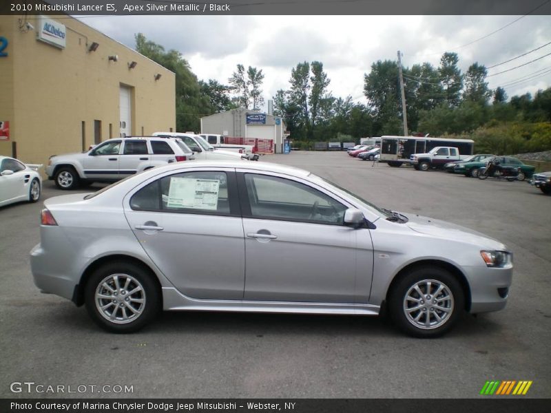 Apex Silver Metallic / Black 2010 Mitsubishi Lancer ES