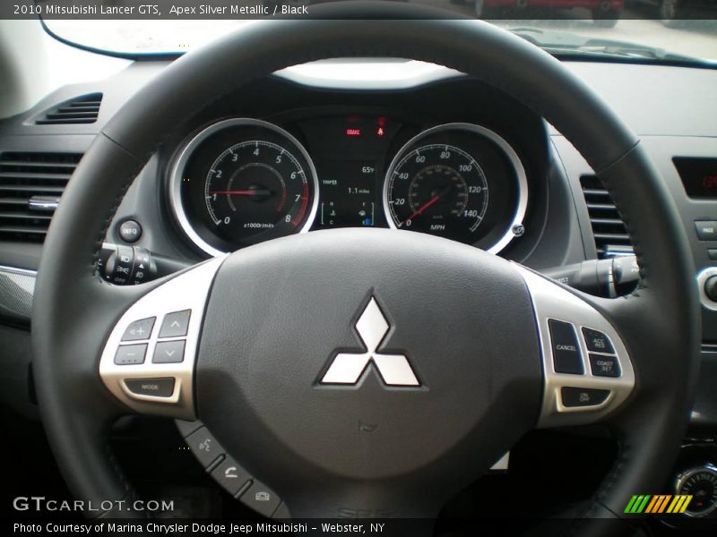 Apex Silver Metallic / Black 2010 Mitsubishi Lancer GTS