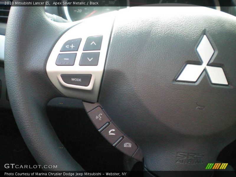 Apex Silver Metallic / Black 2010 Mitsubishi Lancer ES