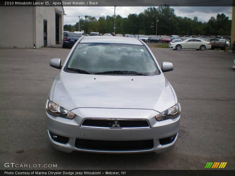 Apex Silver Metallic / Black 2010 Mitsubishi Lancer ES