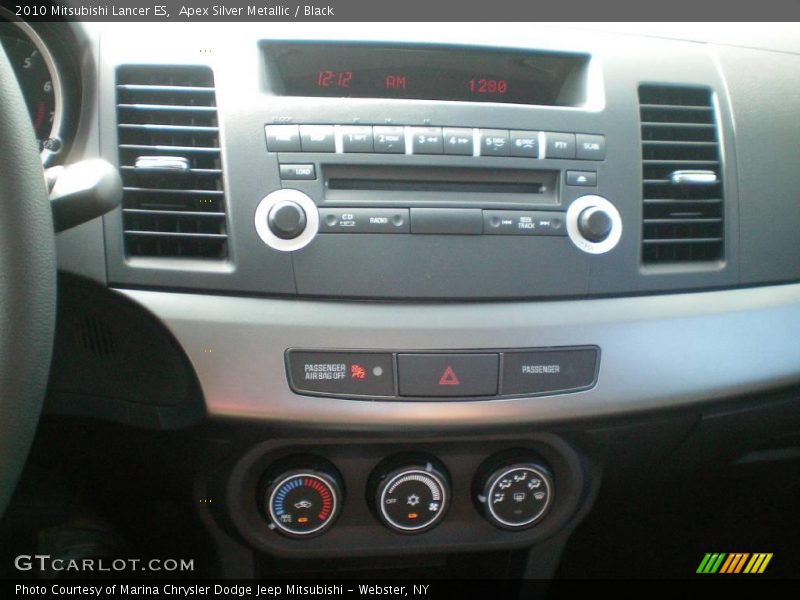 Apex Silver Metallic / Black 2010 Mitsubishi Lancer ES