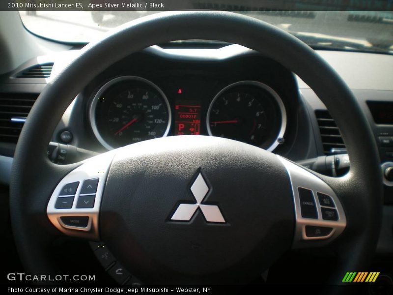 Apex Silver Metallic / Black 2010 Mitsubishi Lancer ES