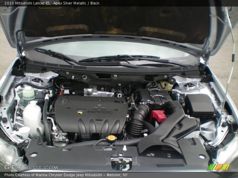 Apex Silver Metallic / Black 2010 Mitsubishi Lancer ES