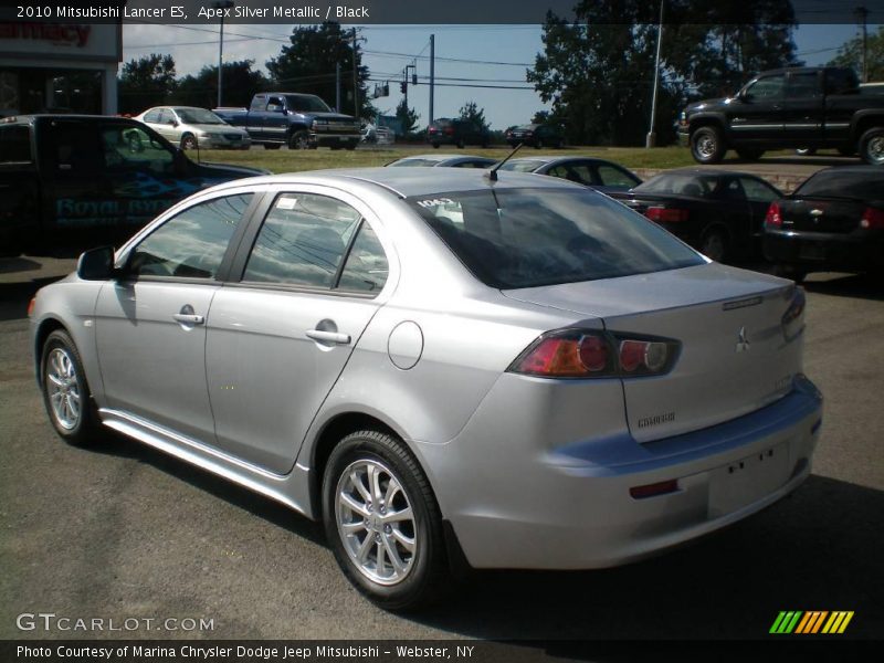 Apex Silver Metallic / Black 2010 Mitsubishi Lancer ES
