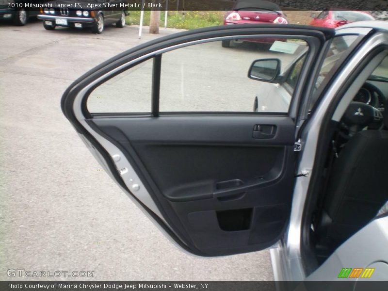 Apex Silver Metallic / Black 2010 Mitsubishi Lancer ES