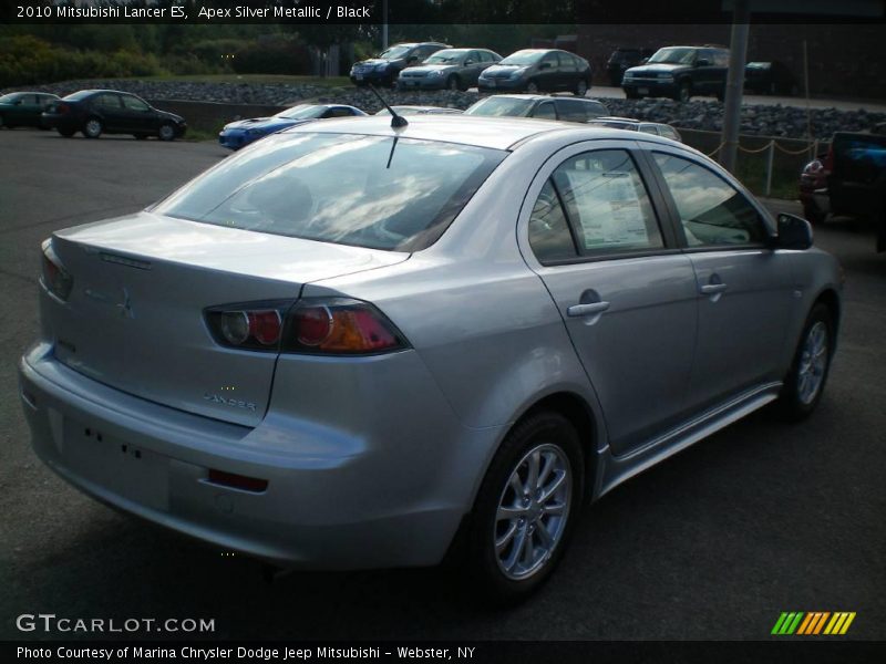 Apex Silver Metallic / Black 2010 Mitsubishi Lancer ES