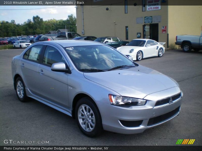 Apex Silver Metallic / Black 2010 Mitsubishi Lancer ES