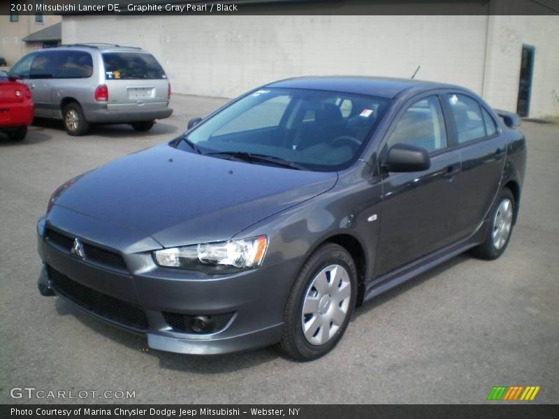 Graphite Gray Pearl / Black 2010 Mitsubishi Lancer DE