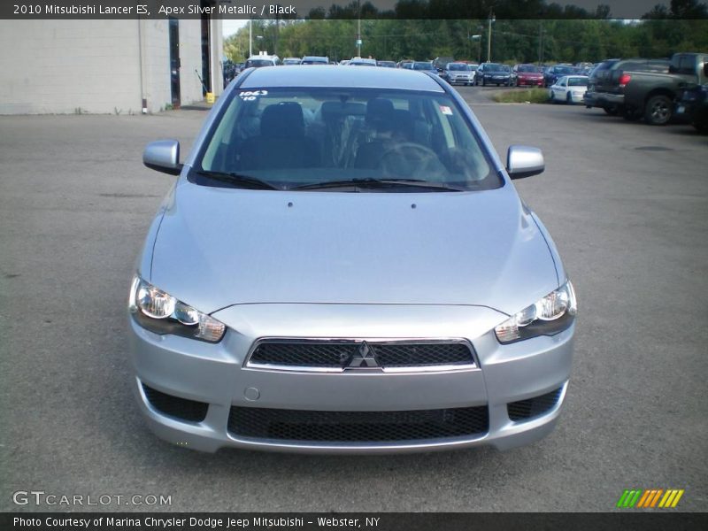 Apex Silver Metallic / Black 2010 Mitsubishi Lancer ES