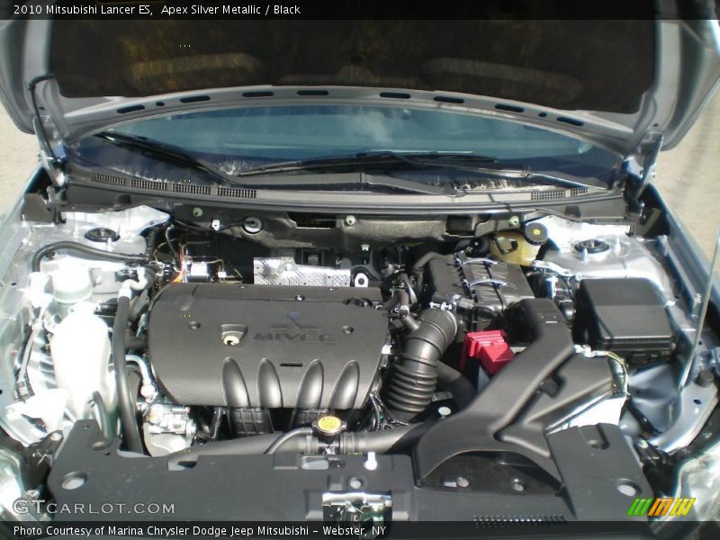 Apex Silver Metallic / Black 2010 Mitsubishi Lancer ES