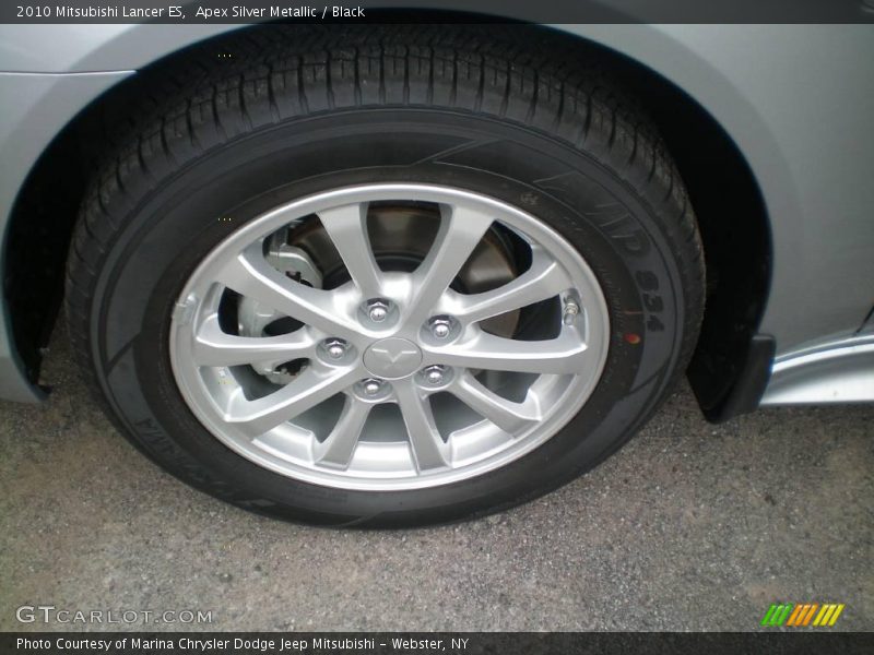 Apex Silver Metallic / Black 2010 Mitsubishi Lancer ES